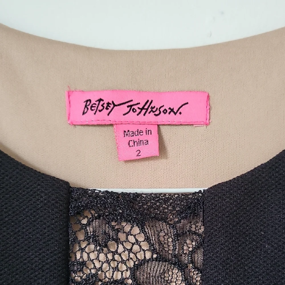 Betsey Johnson Black Lace Midi Dress - Picture 3 of 5